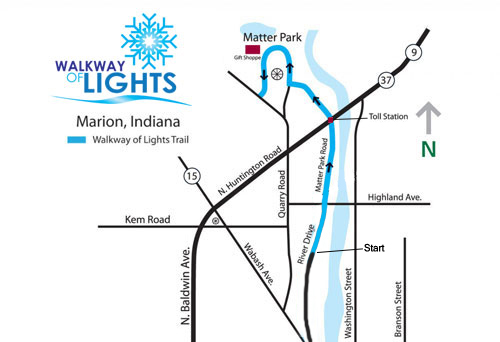 Walkway of Lights Map